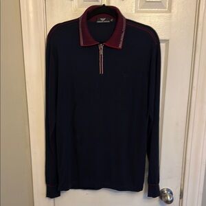 Giorgio Armani Golf Sport Navy and Red Men's Shirt #171